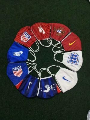 Wholesale Custom Logo Sports 3 Layer Party Mask Pocket Custom Textile Mask