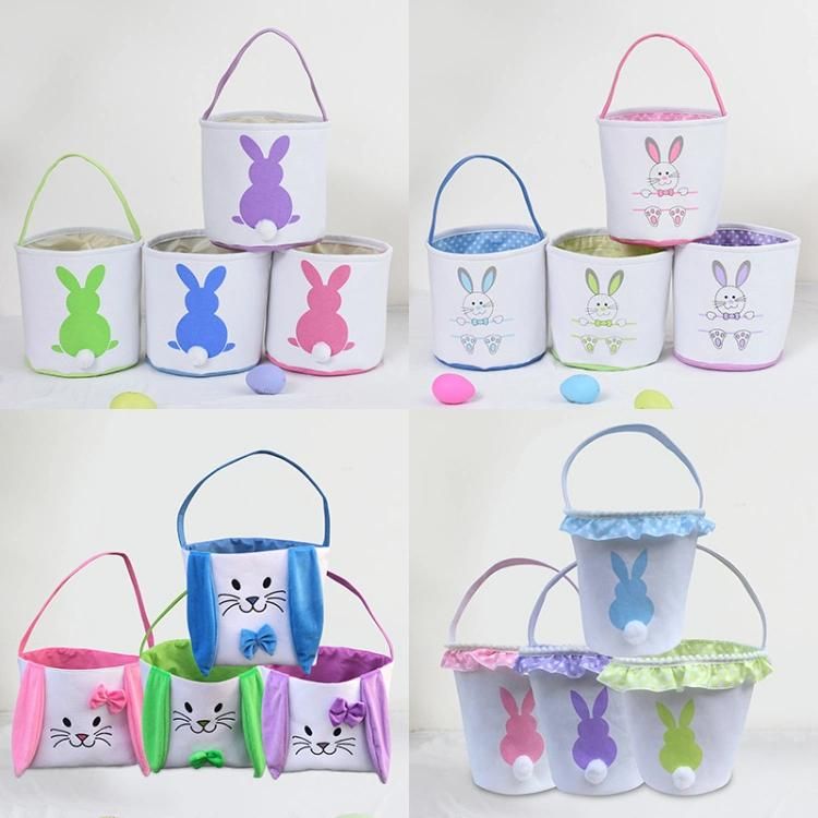 Wholesale Plush Good Quality Cute Animal Rabbit Elephant Easter Bag Monogram Creative 2022 Easter Basket