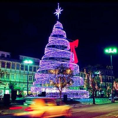 LED Outdoor Light Spiral 10m Christmas Trees Lights for Holiday Project