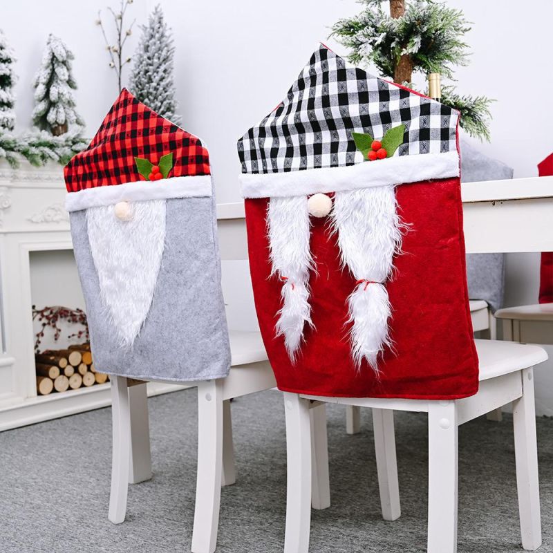 Christmas Chair Covers, Forester Christmas Decoration Dining Chair Slipcovers, Kitchen Dining Chair Slipcovers Sets, for Christmas Holiday Festive Decorations