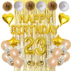Birthday Balloons Happy 23 Years Party Decorations Men Women Supplies Thirty