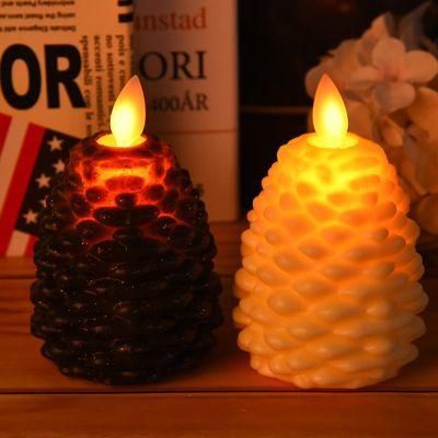 Wholesale Christmas Electronic Lamp Festival Decoration Pine Cone LED Candle
