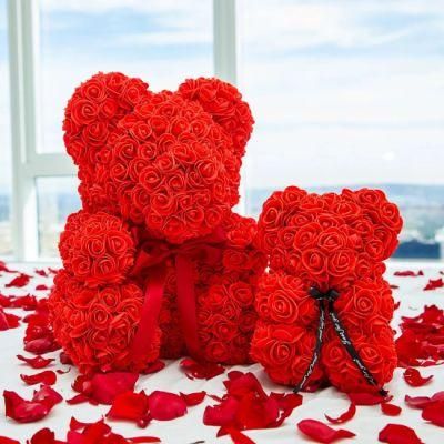 40 Cm High Teddy Rose PE Foam Flower Rose Bear for Valentine&prime;s Day