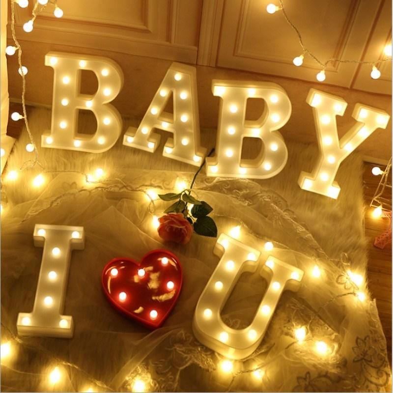 LED Letter Light Home Wedding Decoration Alphabet Romantic Letter Lights