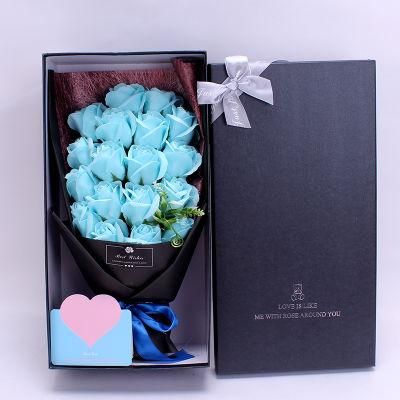 Factory Direct Sale Artificial Flower Gift Box Bouquet Rose for Mother&prime;s Day Soap Flowers
