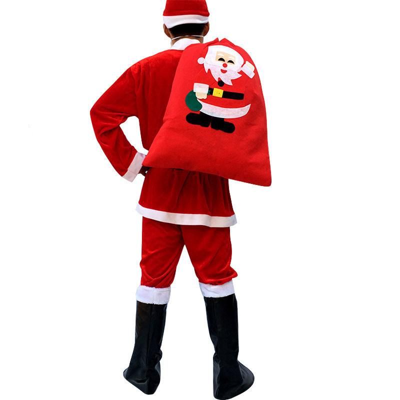 Wholesale Christmas Men Santa Claus Suits Santa Sets Adult Santa Suits Adult Plush Costume Santa Suits