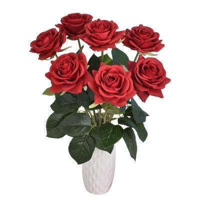 Real Touch Latex Moisturizing Aritificial Flowers Rose of True and Natural for Wedding Bouquet/Home Decor