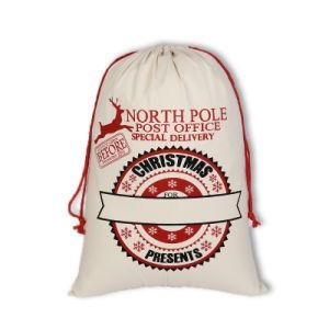 Wholesale Giant European Personalized Fabric Canvas Santa Sack, 100 % Natural Cotton Christmas Gift Bag