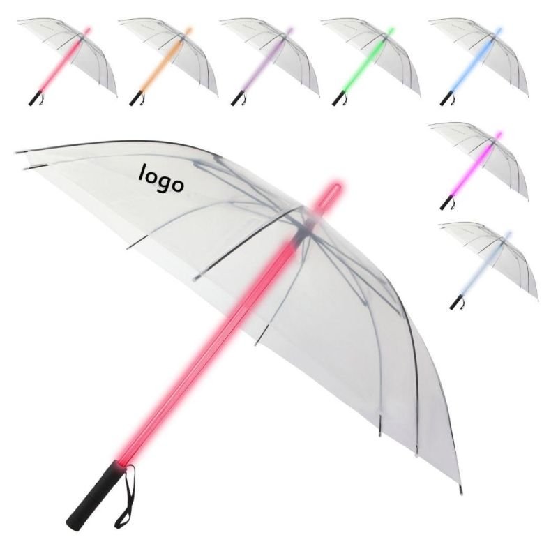 LED Umbrella Golf Umbrella on The Shaft/Built in Torch on Bottom