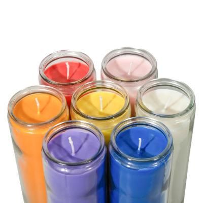 Unscented White 7 Day Devotional Prayer Glass Container Candle