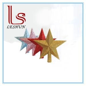 Lovely Shape Plastic Five Pointed Star Wholesale Christmas Decorations for Tree Top