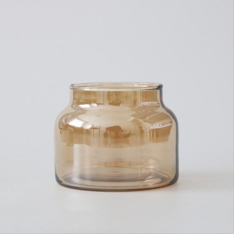 Wholesaler Luxury Large Empty Scented Candle Holder Bottle Clear Glass Candle Jar