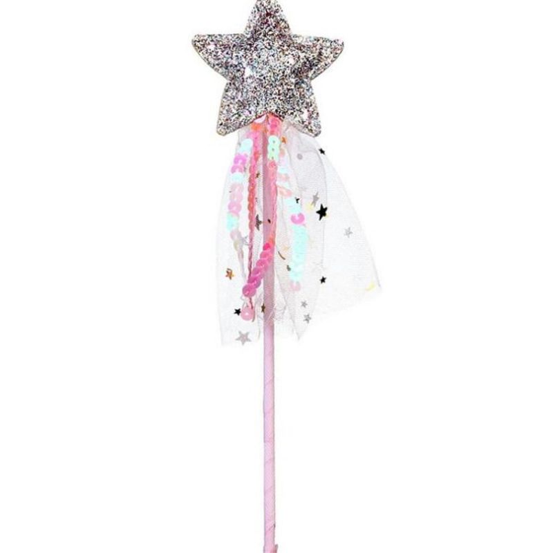 Hot Glitter Fairy Wands with Ribbons Princess Wands for Kids