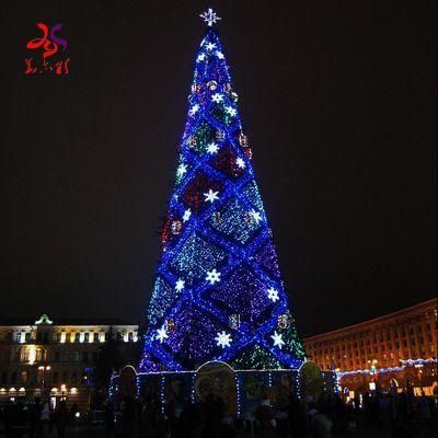 Artificial LED Lights Decoration Cone Wrought Iron Xmas Tree