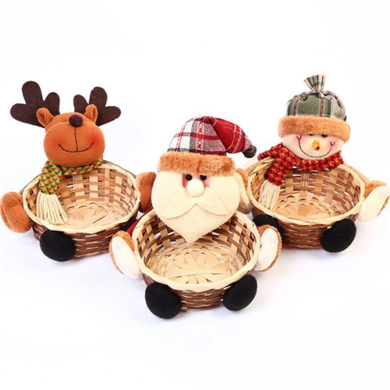 Christmas Basket Home Decor Storage Basket Gift Candy Basket