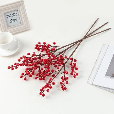 Artificial Red Berry Foam Fruits Christmas Plastic Flower Berries