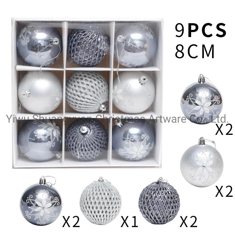 2020 New Design High Sales Christmas Shiny Painted Ball for Holiday Wedding Party Decoration Supplies Hook Ornament Craft Gifts