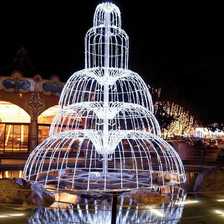 Outdoor Waterfall 3D Fountain Motif Lights for Festival Christmas Illumination
