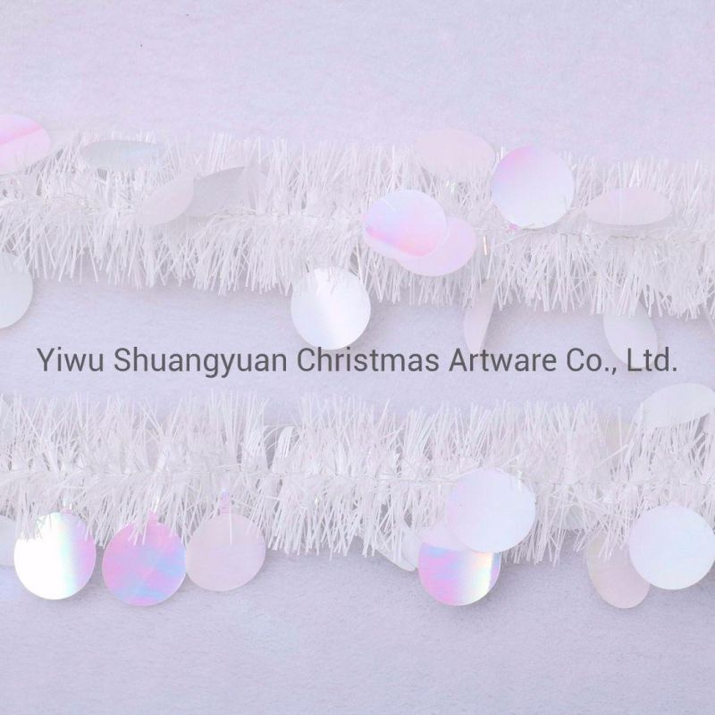 Pet Plastic Tinsel Garland with Ornament Decorate