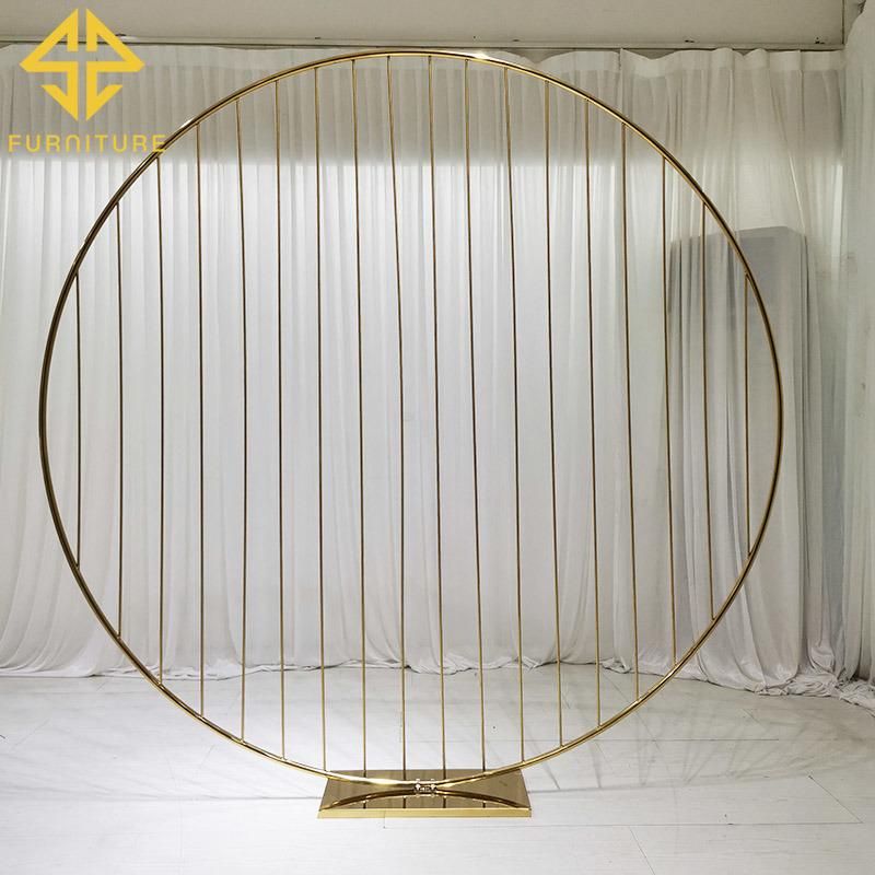 2021 Hot Stainless Steel Frame Round Wedding Backdrop for Events Party Background Wall Stand