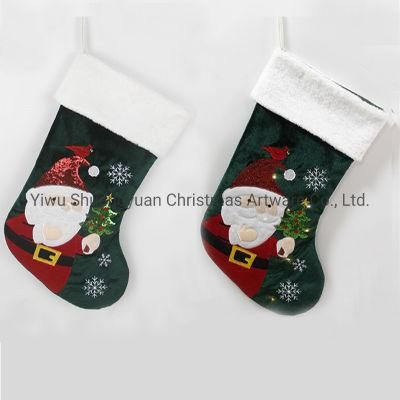 Christmas Xmas Tree Hanging Party Tree Decor Sock Gift Candy Bags Santa Stocking