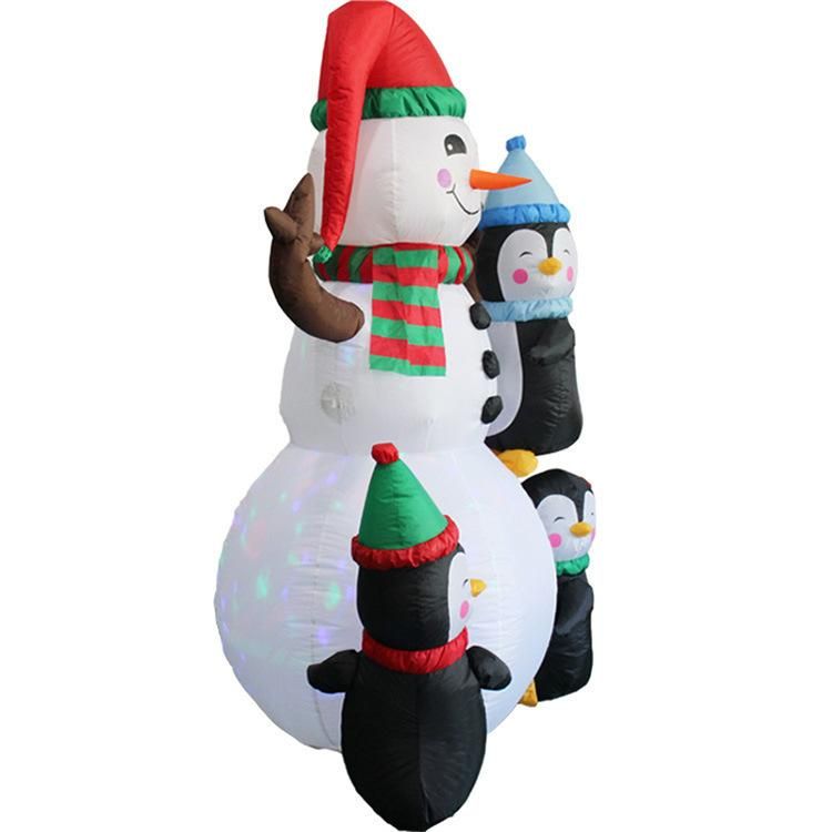 Inflatable Snowman with Penguins for Decorations Christmas Supplier