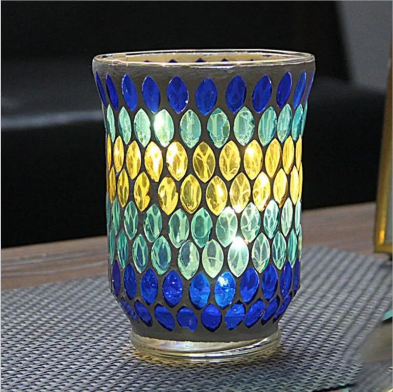 Wholesale Customization Scented Candle Jars Luxury Iridescent Glass Jars for Home Decor