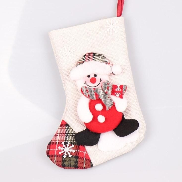 Custom Polyester Kids Cute Gift Christmas Hanging Socks Santa Luxury Stocking Decoration