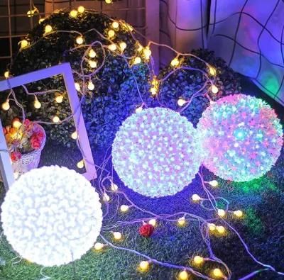 LED Flash Cherry Blossom Rose Glow Ball Christmas Lights