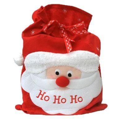 Christmas Starry Santa Sack with Applique Face 73X50cm Gift Xmas Present Bag