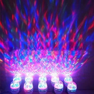 Mini Portable Party DJ Colorful RGB Laser Projection Stage Light Home Indoor General E27 Bar Club Disco Light Bulb