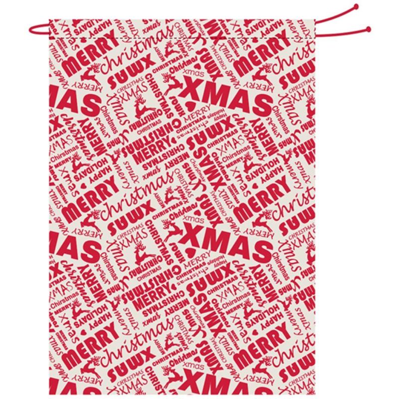 Manufacturer Texpro 2021new Christmas Santa Sack Christmas Cotton Canvas Gift Personalized Stocking Bag with Drawstring for Kids, Home Decoration