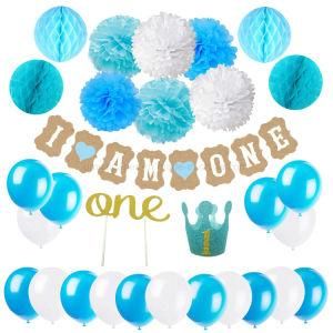 Umiss Paper I Am One Banner Baby Shower Decorations for Factory OEM