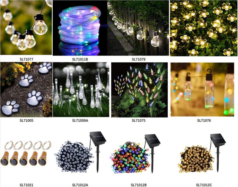 Outdoor Solar String Lights Color 200 LED for Garden Wedding Party Lamps