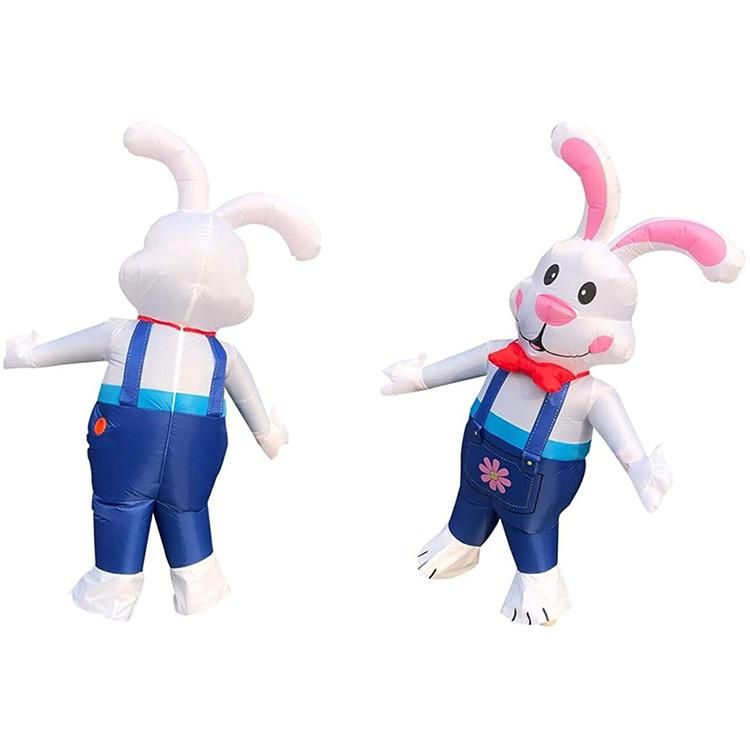 Decorative Inflatable White Rabbit Easter Inflatable Bunny with LED Light