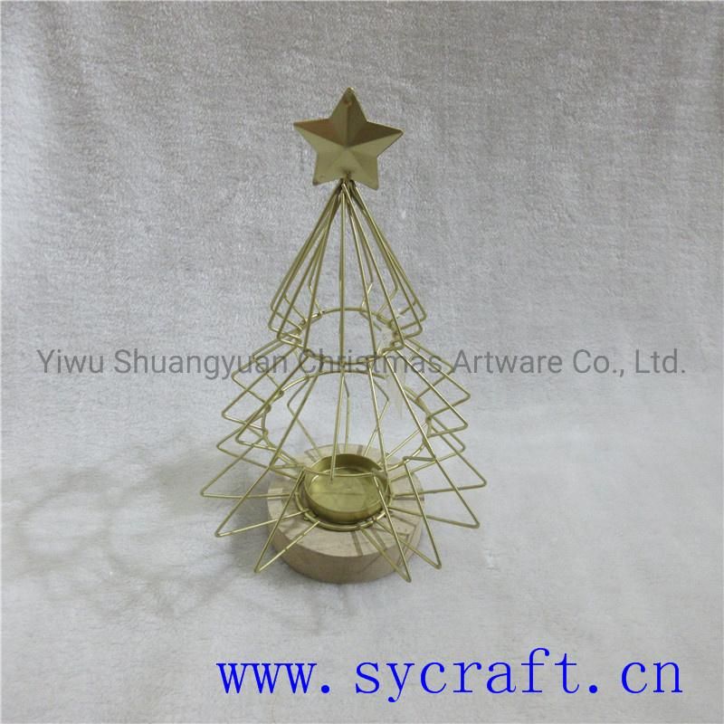 Christmas Candle Cup with Star for Holiday Wedding Party Decoration Supplies Hook Ornament Craft Gifts