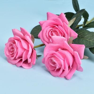 Amazon Whole Sale High Guality Artificial Flowers Rose, 12PCS Real Touch Silk Rose Flowers DIY for Wedding, Party and Home Decoration