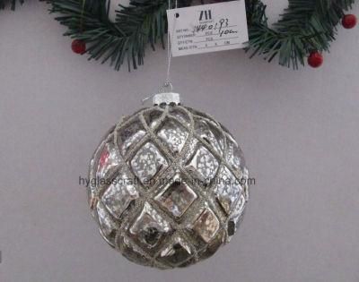 Silver Color Glass Ball Ornaments