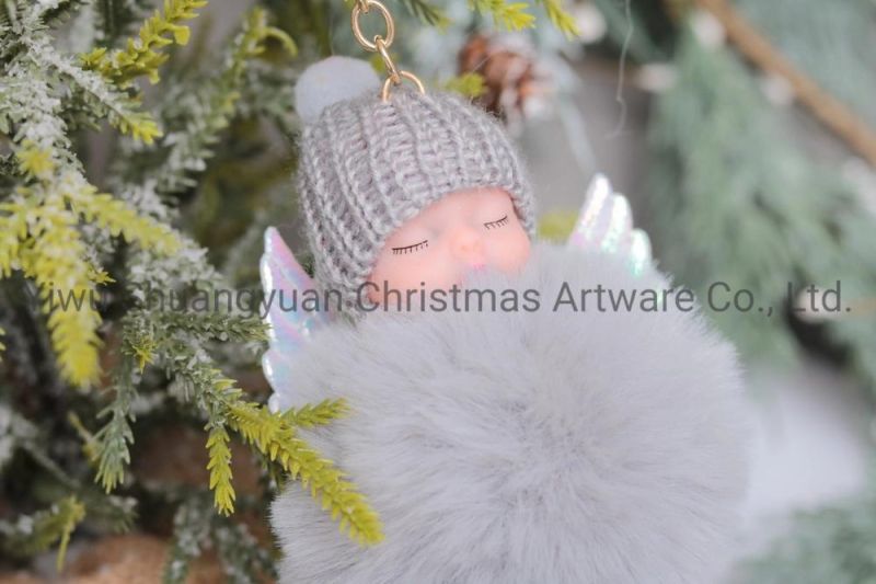 New Design High Sales Christmas Angel Keychain for Holiday Wedding Party Decoration Supplies Hook Ornament Craft Gifts