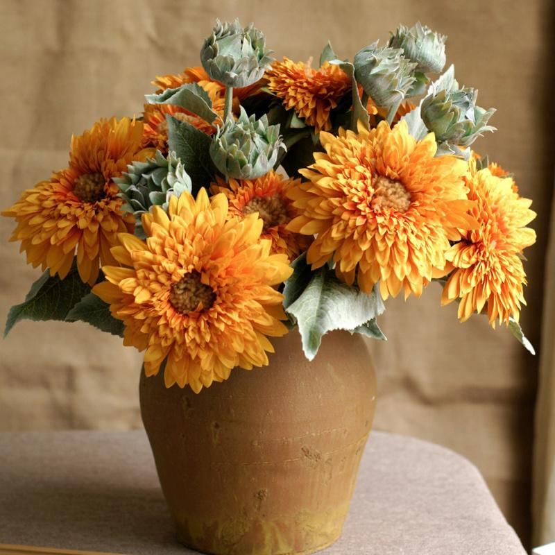 High Quality Artificial Sunflower for Home Wedding Decoration Flower