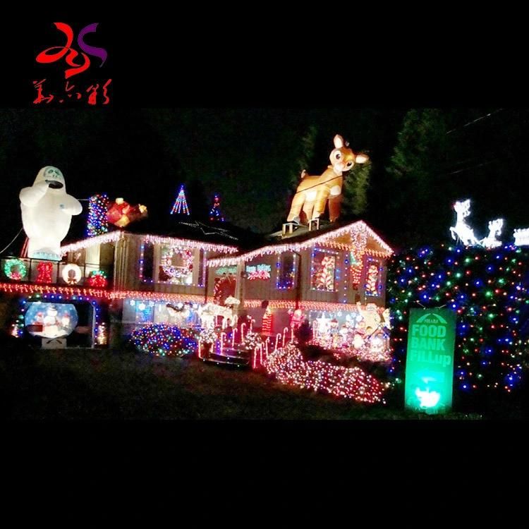 House Home Street Outdoor 3D Structure Christmas Decoration Christmas Light