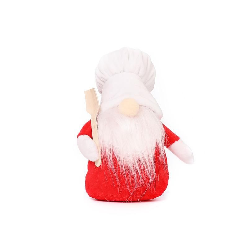 Christmas Decorations Cross Border New Little Chef Rudolph Faceless Doll Cute Plush Dwarf Doll Ornaments