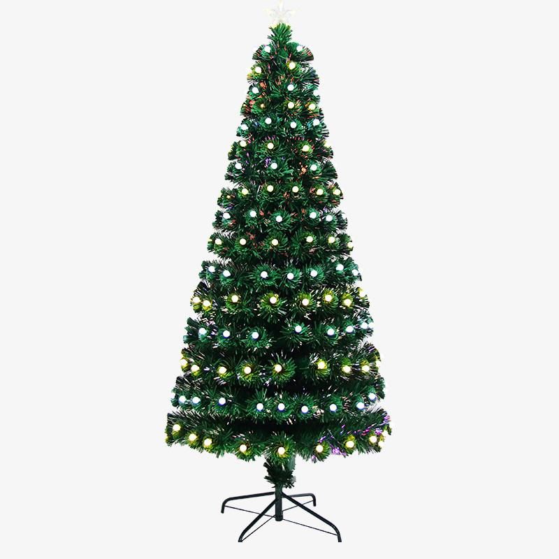 PE Mixture High Quality 1.2m / 1.5m / 1.8m / 2.1m / 2.4m / 3m Customized Normal Tree Automatic Christmas Tree for Indoor Outdoor Decoration with LED Lighting