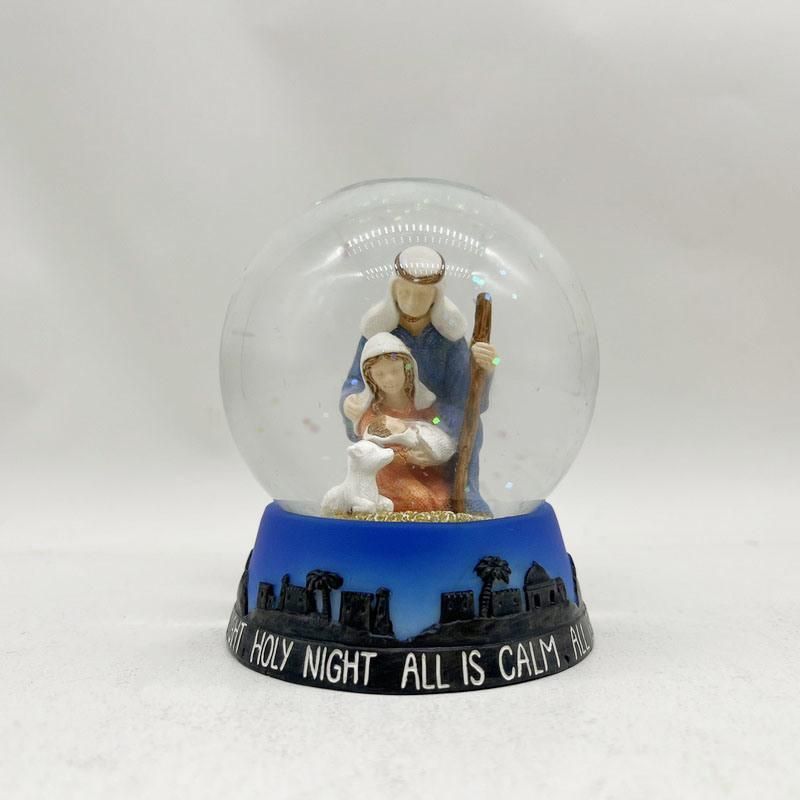 Resin Nativity 85mm Water Globe Christmas Gift