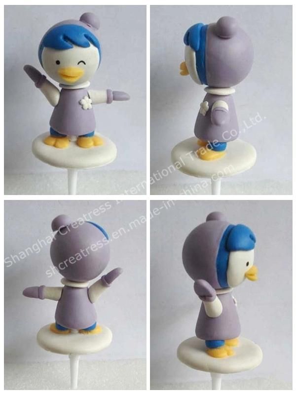 Polymer Clay Cartoon Cake Decorations, Christmas Decoration