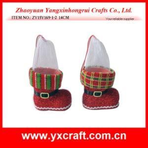 Christmas Decoration (ZY15Y169-1-2) Knitted Fabric Christmas Boots Christmas Hanging Decoration