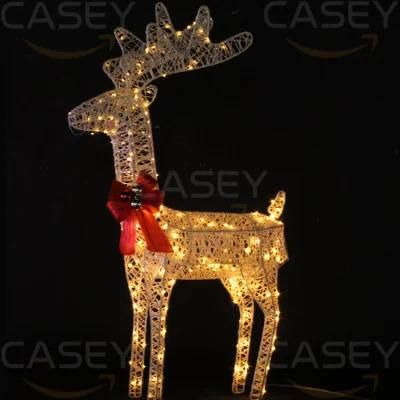 Waterproof IP66 Decorative Christmas Village Street Lighting Deer for Shopping Mall with CE RoHS