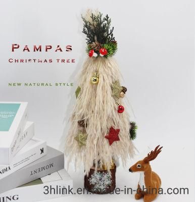 DIY Small Pampas Grass Chrisma Tree with Pine Cones This Season&prime;s Newest Trend Amazing Pampas Grass Christmas Trees Hottest Decorating Trend
