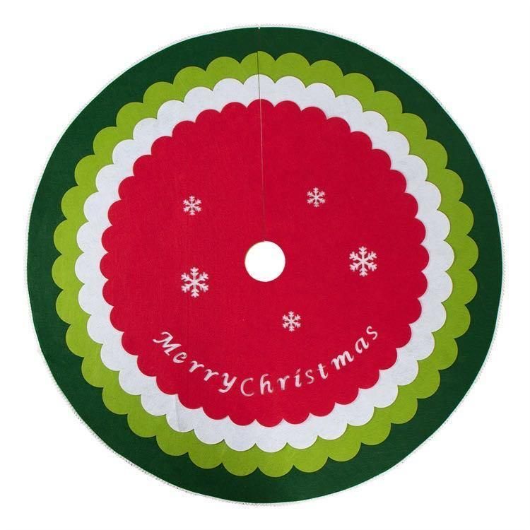 Foreign Trade Amazon New Tree Skirt Creative Christmas Decorations Christmas Tree Bottom Apron Christmas Tree Skirt