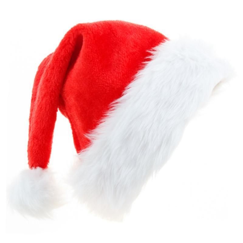 Hot Sale Plush Trim Christmas Costume Santa Christmas Hat